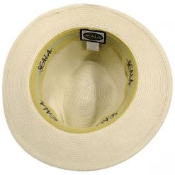 Scala Augusta Crushable Toyo Braid Safari Fedora Hat -ChicHeadwear Haven 393605