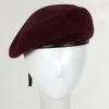 Wool Military Beret With Lambskin Band -ChicHeadwear Haven 395145