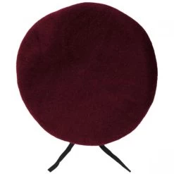 Wool Military Beret With Lambskin Band -ChicHeadwear Haven 395151