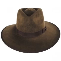 Jo Wool Felt Rancher Fedora Hat - Toffee