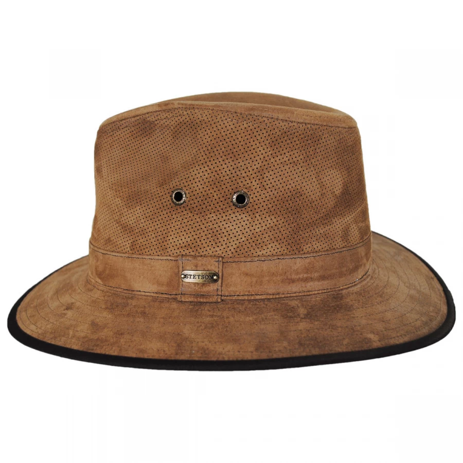 Stetson Chelan Suede Leather Safari Fedora Hat 4 Stetson Chelan Suede Leather Safari Fedora Hat - Image 2