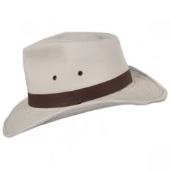 Cotton Twill Outback Fedora Hat -ChicHeadwear Haven 401325
