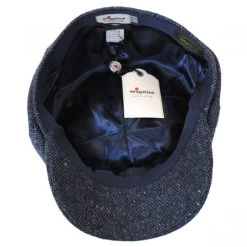Magee Tweed Lambswool Newsboy Cap - Navy Blue -ChicHeadwear Haven 401397