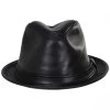Lambskin Leather Fedora Hat -ChicHeadwear Haven 401615