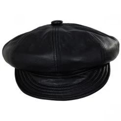 Spitfire Lambskin Leather Newsboy Cap