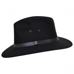 Cotton Safari Fedora Hat - Black -ChicHeadwear Haven 402138