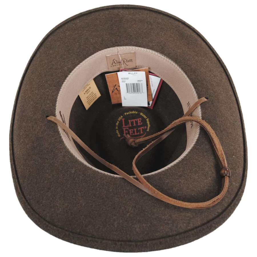 Bailey Morgan Crushable Wool LiteFelt Western Hat 5 Bailey Morgan Crushable Wool LiteFelt Western Hat - Image 3
