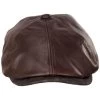 Leather Suede Newsboy Cap -ChicHeadwear Haven 403095