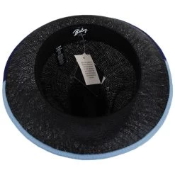 Bailey Hesmond Sisal Litestraw Fedora Hat - Black/Blue 7 Bailey Hesmond Sisal Litestraw Fedora Hat - Black/Blue -ChicHeadwear Haven 405092