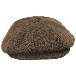 Bird Rock Herringbone Wool Blend Newsboy Cap