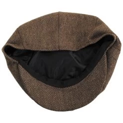 Bird Rock Herringbone Wool Blend Newsboy Cap -ChicHeadwear Haven 406535