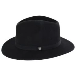Messer Packable Wool Felt Fedora Hat - Black -ChicHeadwear Haven 407420