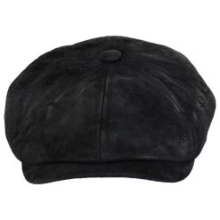 Stetson Pigskin Distressed Leather Newsboy Cap