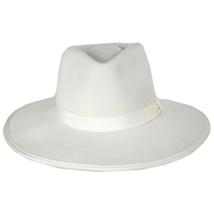 Jo Wool Felt Rancher Fedora Hat - Off White 3 Jo Wool Felt Rancher Fedora Hat - Off White