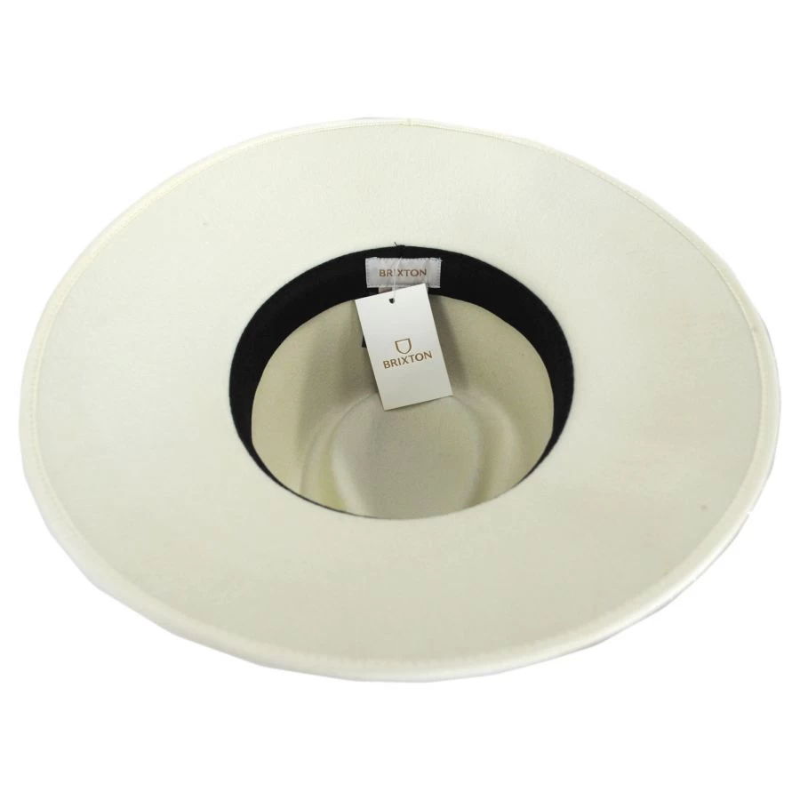 Jo Wool Felt Rancher Fedora Hat - Off White 5 Jo Wool Felt Rancher Fedora Hat - Off White - Image 3