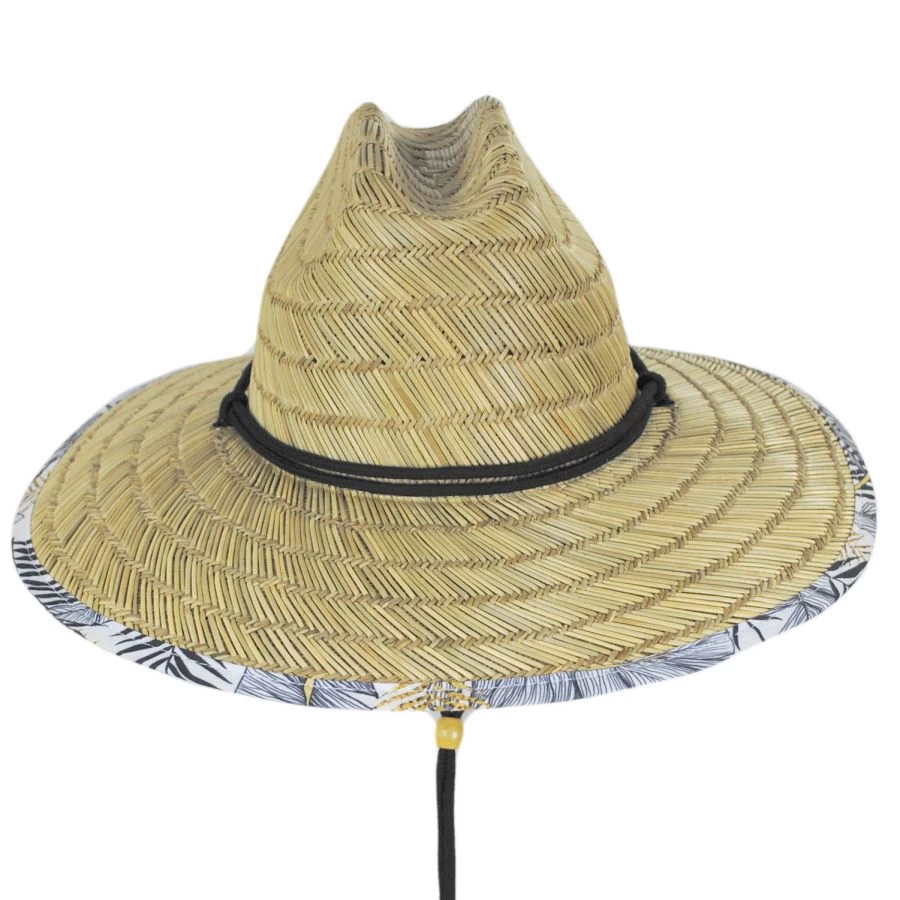Gold Leaf Rush Straw Lifeguard Hat 3 Gold Leaf Rush Straw Lifeguard Hat