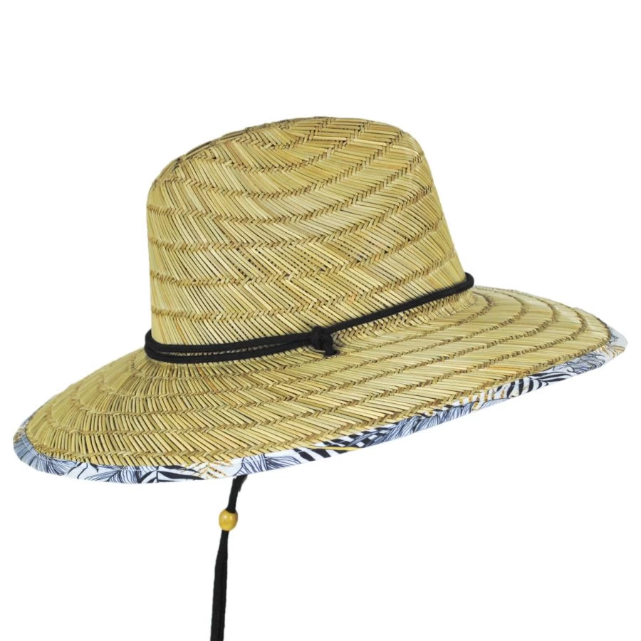 Gold Leaf Rush Straw Lifeguard Hat 4 Gold Leaf Rush Straw Lifeguard Hat - Image 2