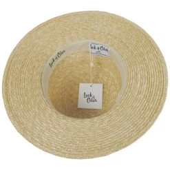 Spencer Wheat Straw Boater Hat - Suede Band -ChicHeadwear Haven 409847