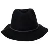 Wesley Wool Felt Floppy Fedora Hat - Black -ChicHeadwear Haven 409937