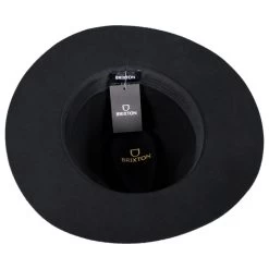 Wesley Wool Felt Floppy Fedora Hat - Black -ChicHeadwear Haven 409943