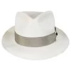 Cassatt Reversible Band Grade 8 Panama Straw Fedora Hat - Bleach -ChicHeadwear Haven 410702