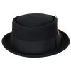 Crushable Wool Felt Pork Pie Hat - Black -ChicHeadwear Haven 410949