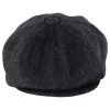 Large Herringbone Wool Blend Newsboy Cap -ChicHeadwear Haven 411009