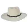 Stetson Black Hawk Crushable Wool Felt Gambler Cowboy Hat - Silverbelly -ChicHeadwear Haven 411323