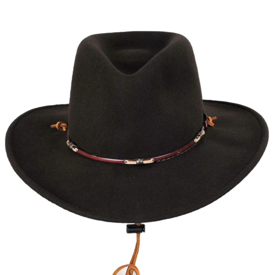 Stetson Wildwood Crushable Wool Felt Outback Hat 3 Stetson Wildwood Crushable Wool Felt Outback Hat
