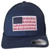 Columbia Sportswear Tree Flag Mesh Flexfit Fitted Baseball Cap - Dark Blue -ChicHeadwear Haven 411815