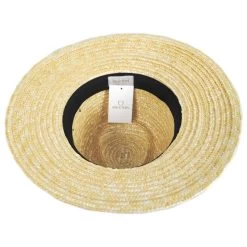 Joanna Petite Brim Wheat Straw Fedora Hat - Honey -ChicHeadwear Haven 413249