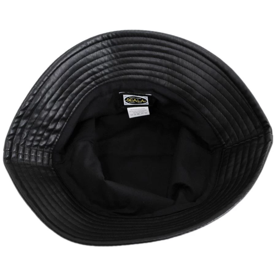 Scala Roderick Vegan Leather Bucket Hat 5 Scala Roderick Vegan Leather Bucket Hat - Image 3