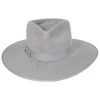 Wool Felt Rancher Fedora Hat - Gray -ChicHeadwear Haven 415700