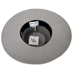 Wool Felt Rancher Fedora Hat - Gray -ChicHeadwear Haven 415706