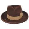 RENEGADE Casville Pencil Curl Brim Wool Felt Fedora Hat -ChicHeadwear Haven 416648