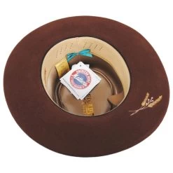 RENEGADE Casville Pencil Curl Brim Wool Felt Fedora Hat -ChicHeadwear Haven 416654