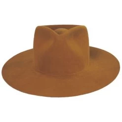 Georgia Wide Brim Wool Felt Fedora Hat