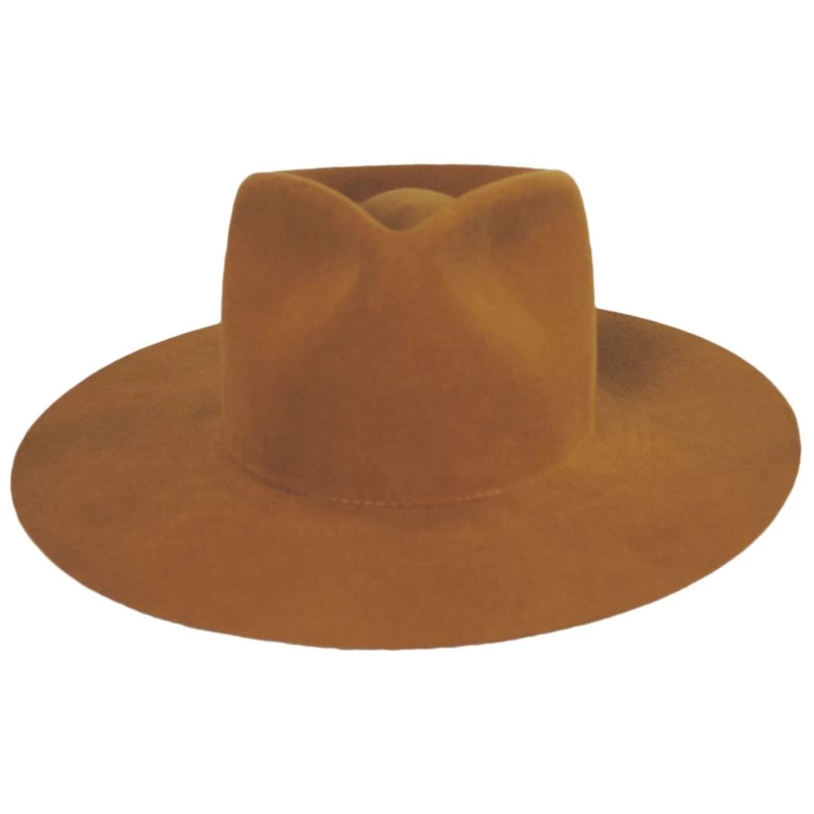Georgia Wide Brim Wool Felt Fedora Hat 3 Georgia Wide Brim Wool Felt Fedora Hat