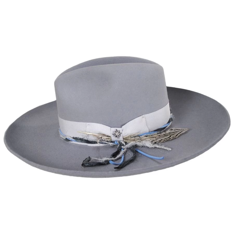Stetson Oceanus Wide Brim Wool Felt Fedora Hat 4 Stetson Oceanus Wide Brim Wool Felt Fedora Hat - Image 2