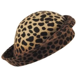 Leopard Wool Felt 6-Way Hat -ChicHeadwear Haven 419106