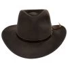 Officially Licensed Crushable Wool Felt Outback Hat - Brown -ChicHeadwear Haven 422154