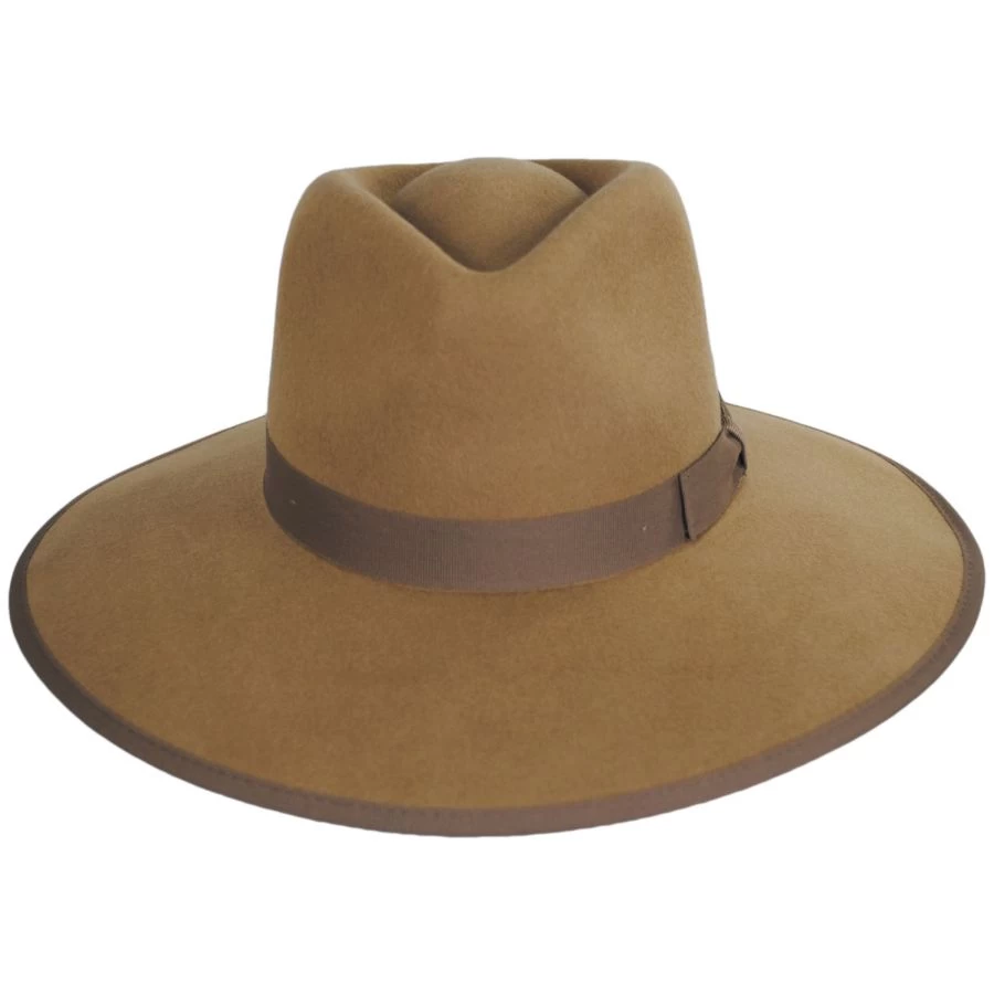 Jo Wool Felt Rancher Fedora Hat - Bronze 3 Jo Wool Felt Rancher Fedora Hat - Bronze