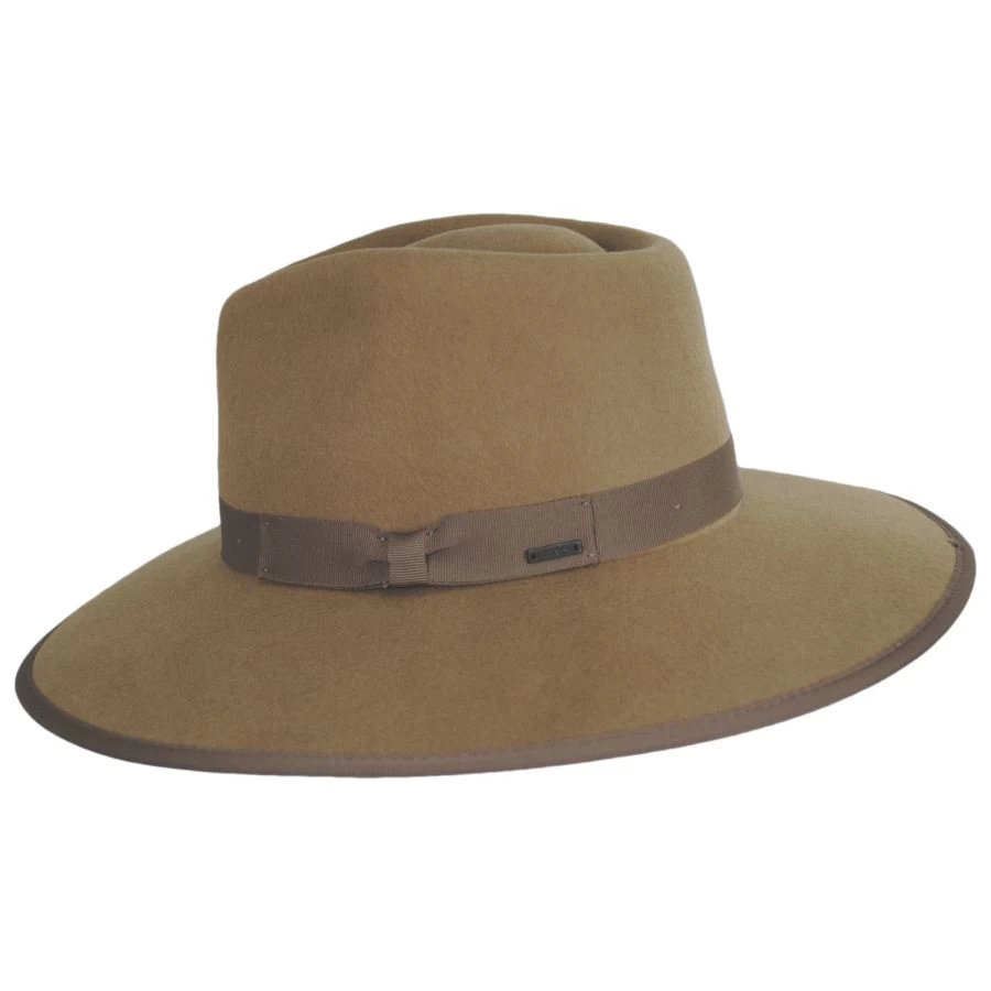 Jo Wool Felt Rancher Fedora Hat - Bronze 4 Jo Wool Felt Rancher Fedora Hat - Bronze - Image 2