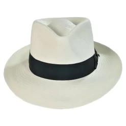 Scala Panama Hot Springs Straw C-Crown Fedora Hat