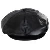 Kangol Faux Leather Newsboy Cap -ChicHeadwear Haven 424833