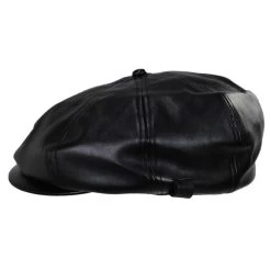 Kangol Faux Leather Newsboy Cap -ChicHeadwear Haven 424836
