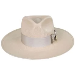Stetson Atacama Shantung Straw Fedora Hat - Silverbelly