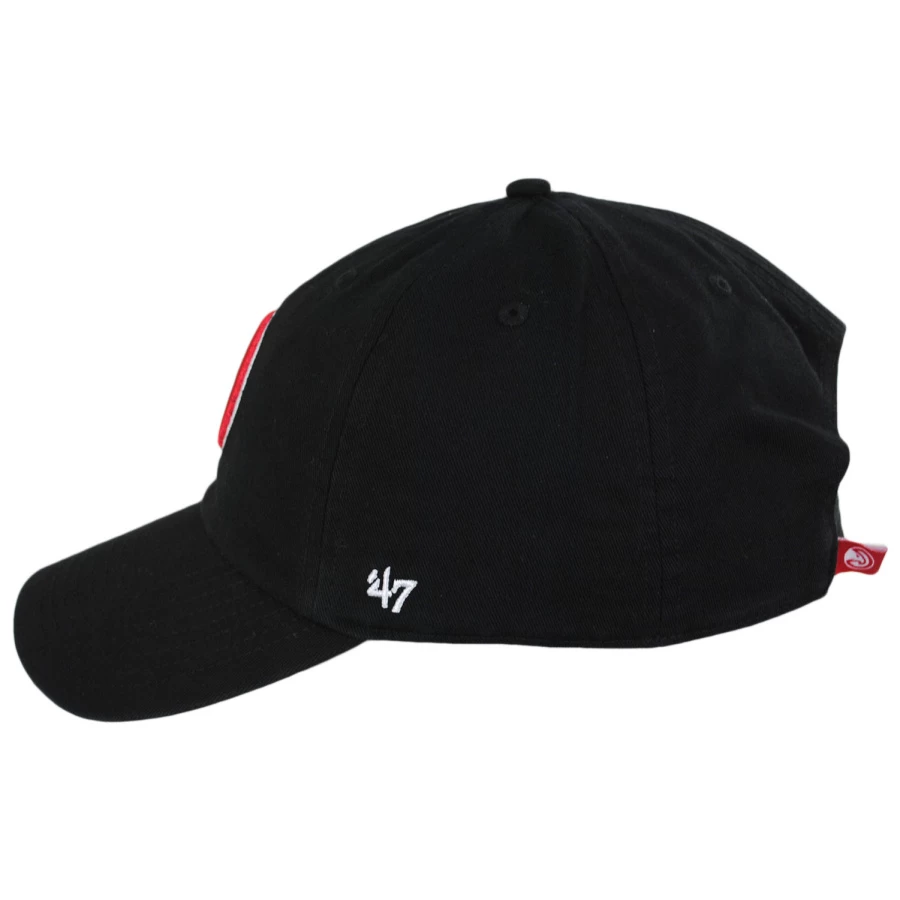 '47 BRAND Atlanta Hawks NBA Clean Up Strapback Baseball Cap Dad Hat 4 '47 BRAND Atlanta Hawks NBA Clean Up Strapback Baseball Cap Dad Hat - Image 2