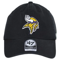 '47 BRAND Minnesota Vikings NFL Clean Up Strapback Baseball Cap Dad Hat