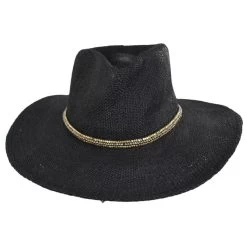 Monte Carlo Toyo Straw Rancher Hat - Black